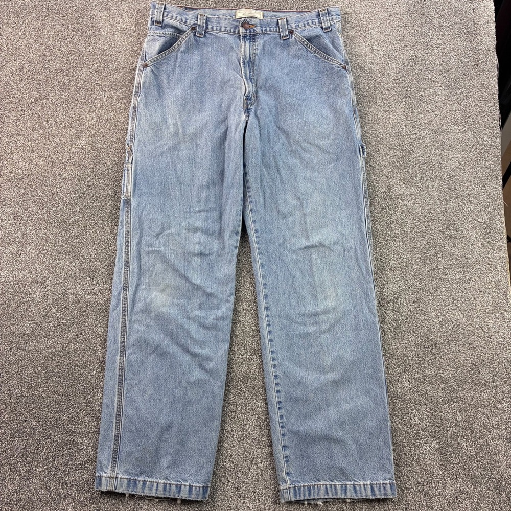 Vintage Levi's Carpenter Jeans Mens 36x34 Baggy Medium Wash Straight Leg Wide